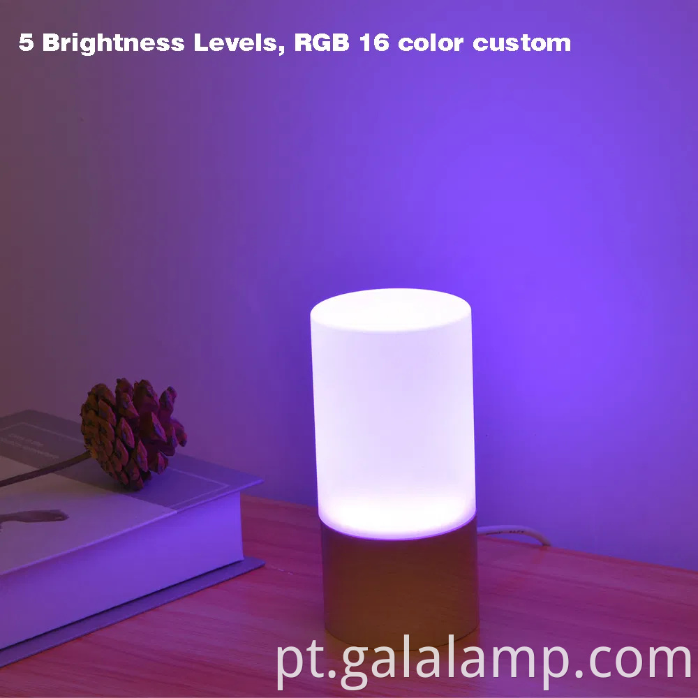 Luz noturna inovadora de madeira sólida para decoração de casa